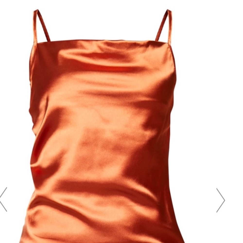 Satin ruched body dress